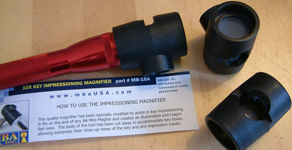 MBA 10X magnifier impressioning tool