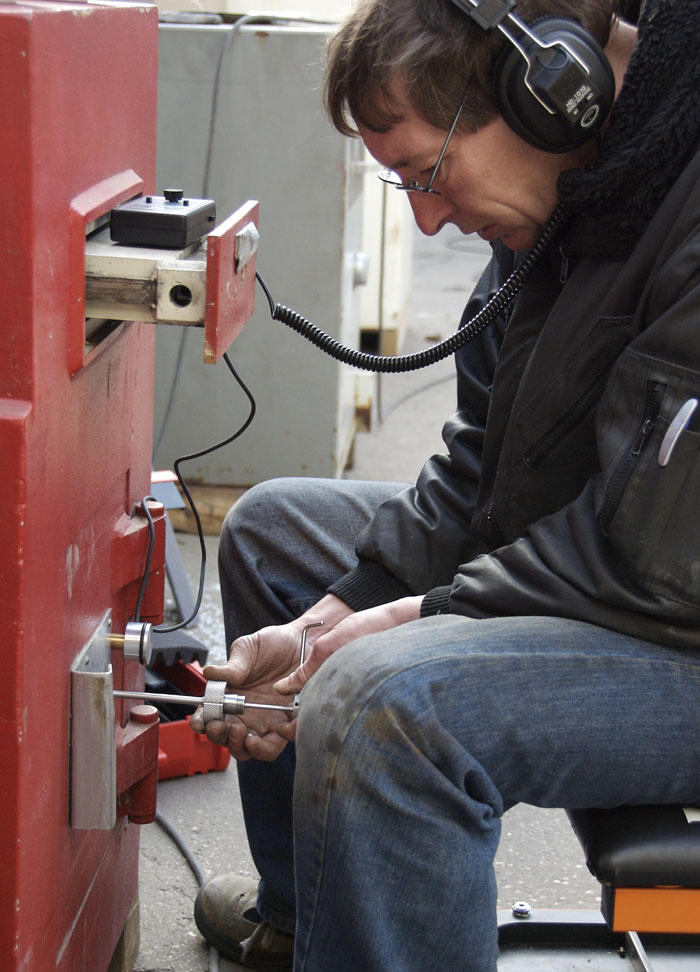 Paul picking a safe lock