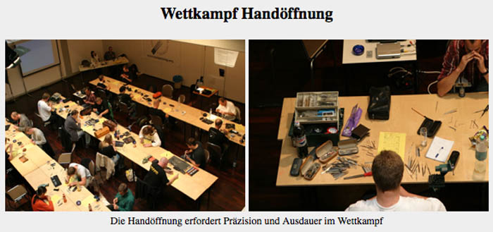 German lockpick championships organized by SSDeV